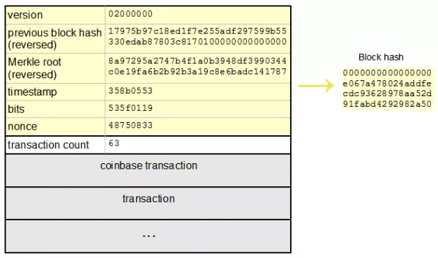 Composition of a Bitcoin block