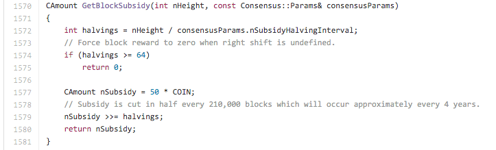 Bitcoin Halving Code