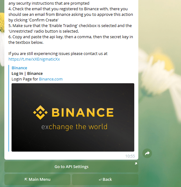 Cornix - Binance API