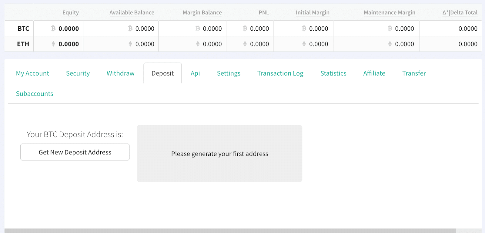 Deposit Address