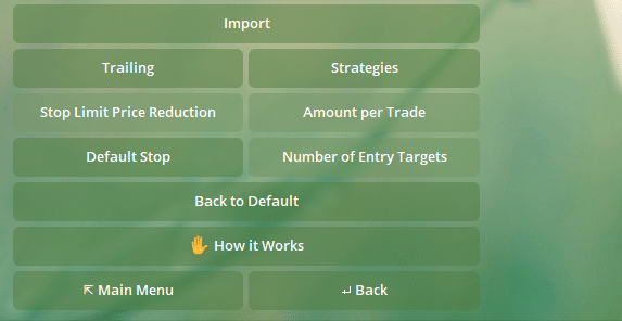 Trading Configuration