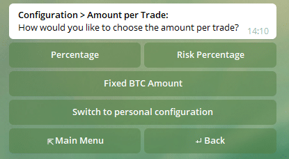 Cornix Settings - Personal Config